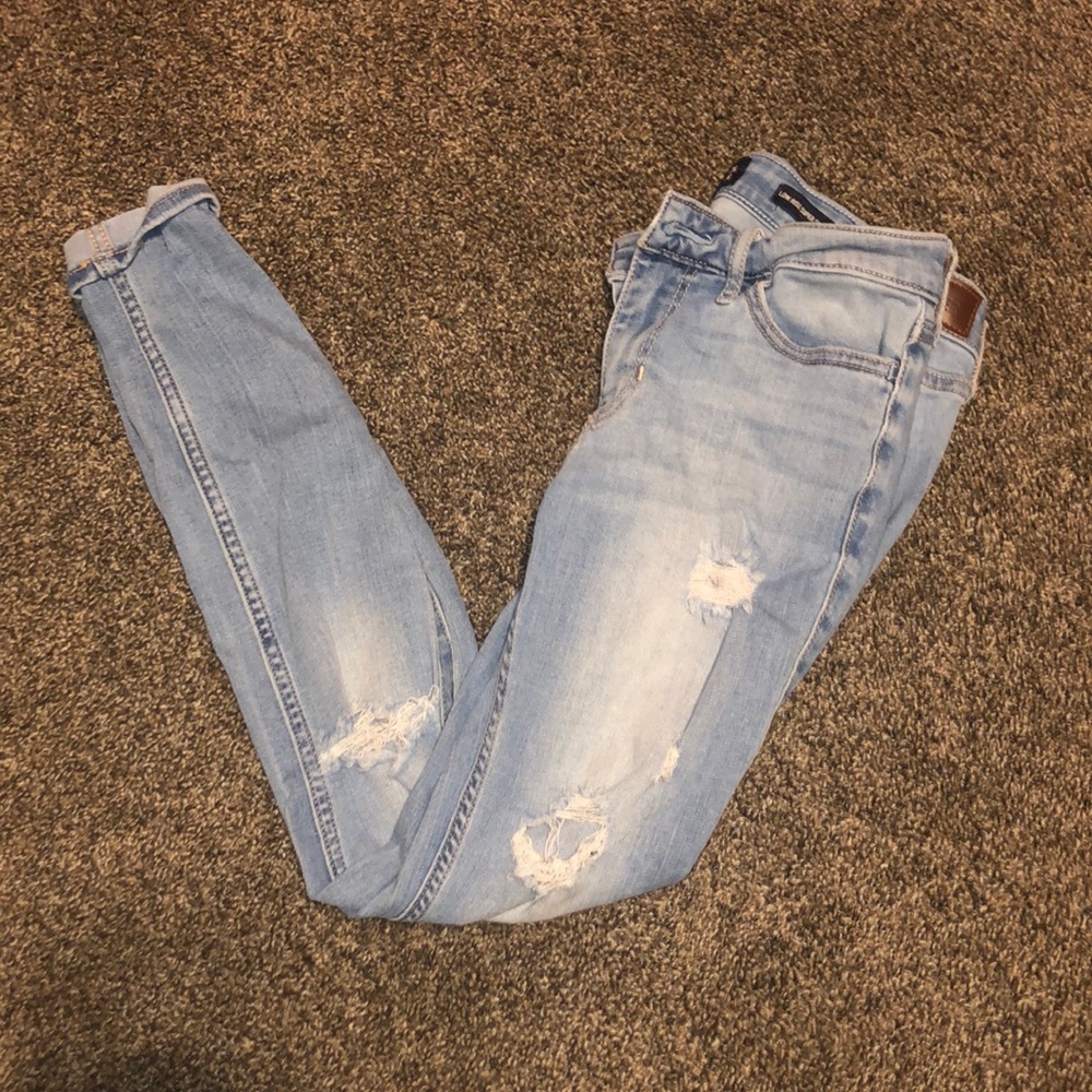 Hollister low rise super skinny crop